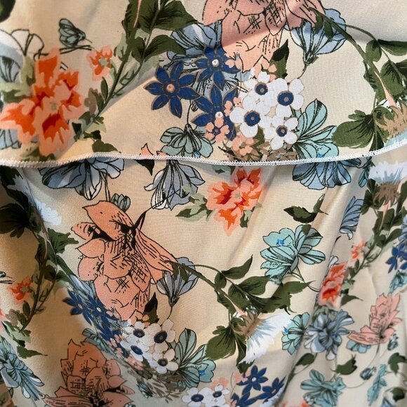 2X/3X Blue And Peach Floral Cold Shoulder Dress By Shein Curve⎜ NIB - Picture 2 of 5